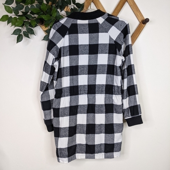 Do+Be Plaid Varsity Buffalo Plaid Shacket Sweater Coat - Picture 5 of 10